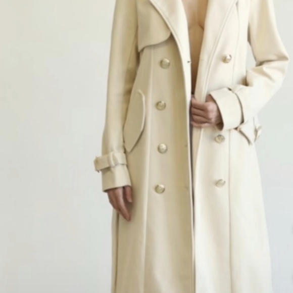 Stretch Woven Trench Coat - Picture 4 of 5